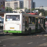 Взорвался автобус на Речном вокзале в Москве